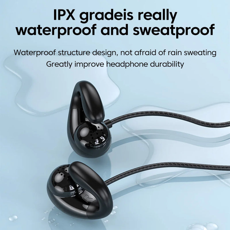 Open Ear Wired Headphones Air Conduction Gaming Headset 3.5mm Type-c USB Plug Stereo Earphones for Computer Laptop Mobile Phone
