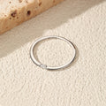 MODIAN Simple Moissanite Stackable Rings 925 Sterling Sliver Dazzling Thin Finger Rings For Women Daily Fine Jewelry