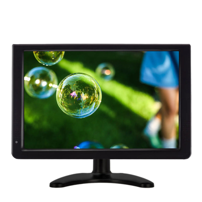 10 Inch LCD Monitor Portable TV Digital Television with Built-in Battery DC 12V for Car Outdoor Travel Support AV USB TF Card
