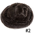 Male Hair Prosthesis Toupee Men Mono& Soft Pu Durable Men Wigs 6" Replacement Exhuast Systemes Unit 100% Human Hair Male Wig