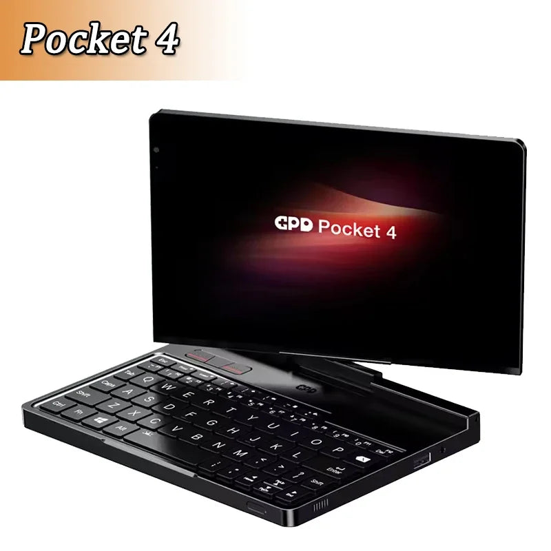 High End GPD Pocket 4 2026 New 8 8 Inch AMD AI 9 HX 370 64GB RAM Tough Mini PC 2TB NVMe Portable Flipped Laptop