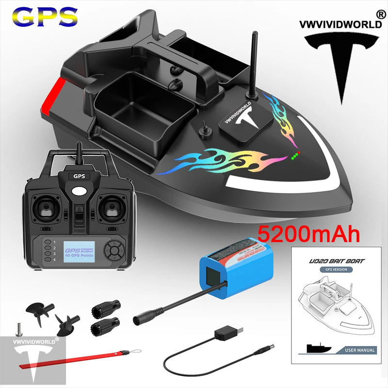 GPS Bait Boat with Auto Return, 40 Waypoints, 2KG Load | SAMAG