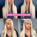 38 40 Inches 360 Lace Frontal Wigs Bone Straight Pre Plucked Transparent Lace Frontal Wig 13x4 13x6 Honey Blonde 613 Lace Front Human Hair Wigs For Women 220 250 Density Free Shipping