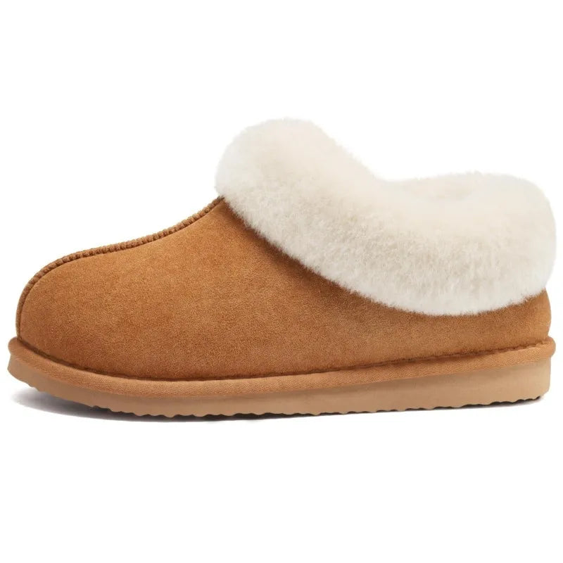 Bebealy Women's Plush Memory Foam Cotton Boots Indoor Warm Anti-Skid Suede Fur Lining Slippers Lady Comfort Fuzzy Houes Slippers