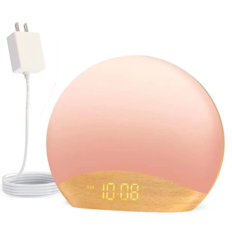 Awakening Wake Up Sunrise Alarm Clock Table Clock Dimmable with 3 Ring 8 Nightlight 26 Sound Sleep Timer Night Light