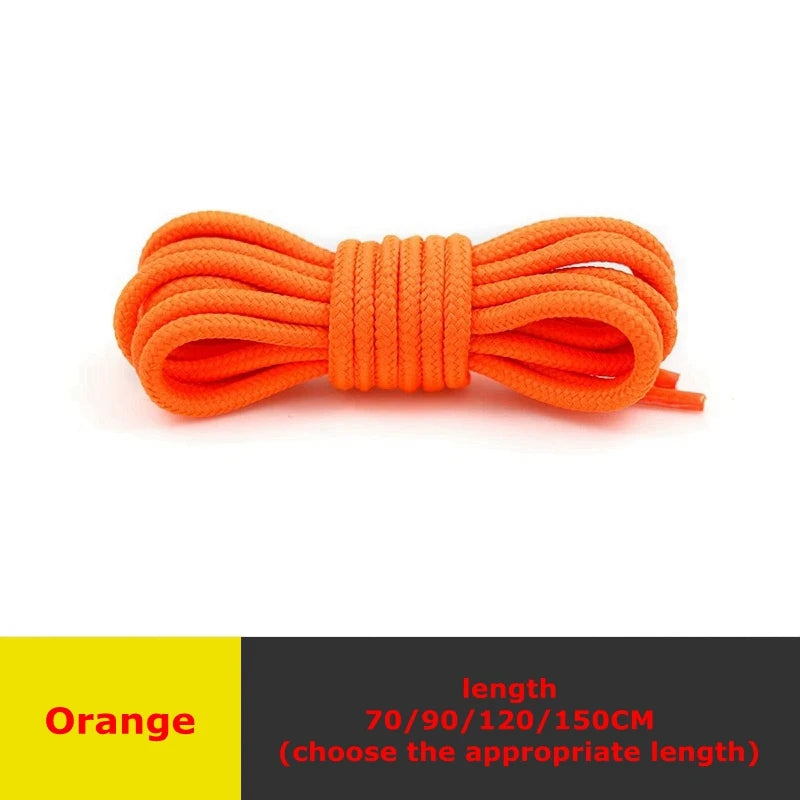 1 Pair Classic Solid Round Shoelaces Durable Polyester Shoe Laces Boot Laces Sneaker Shoestrings 21 Colors 70cm 90cm 120cm 150cm