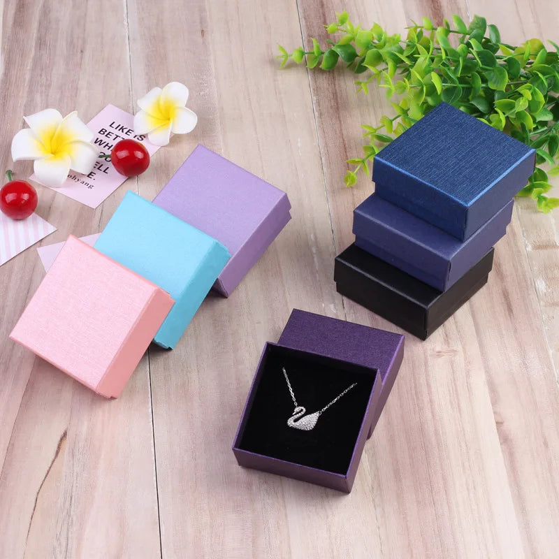 10pcs Jewelry Organizer Boxes For Women Necklace Earrings Bracelets Girls Gift Box Travel Accessories Jewelry Sponge Case