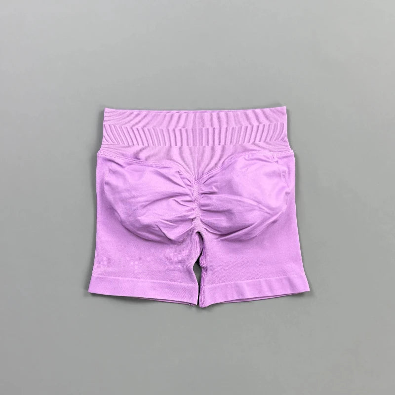 HISTELLO Impact Shorts 4.5" Women Fitness Sports Biker Shorts Low Waist Gym Short Workout Scrunch Butt Yoga Seamless Leggings