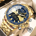 POEDAGAR Top LED Man Clock Waterproof Electronic Luxury Men's Watches Dual Time Display Digital Stainless Steel Men Quartz Watch