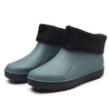 Men's Rain Boots Waterproof Rubber Shoes Outdoor Hiking Fishing Shoes PVC Kitchen Work Water Shoes Slip on Non-slip Ankle Boots