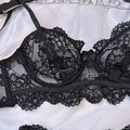 Lingerie Set Transparent Bra Set Hot Erotic Sexy Costumes Solid Color Underwear Seamless Bra Thong Garters Sexy Lingerie Sets