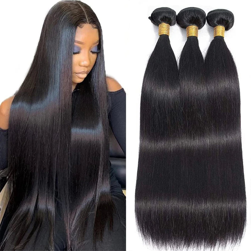 100% Brazilian Remy Virgin Hair Ombre Straight Bundles Colored Brown Highlight Human Hair Bone Straight Sew In Hair Extension