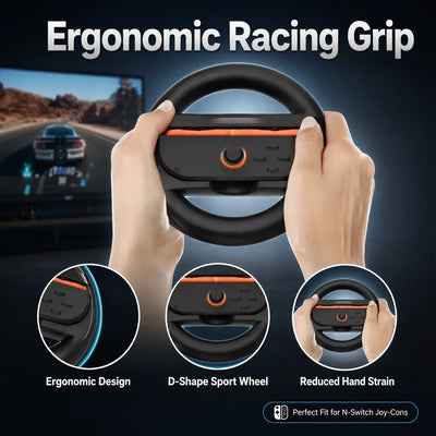 Game Steering Wheel Controller Handle Holder For Nintendo | SAMAG