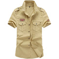 Men's Spring Cotton Casual Shirt Military Tooling | SAMAG