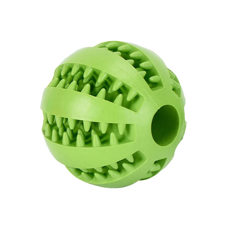 Interactive Dog Food Ball Rubber Chew Toy for Small to Large Dogs And Puppies - Pet Tooth Cleaning Chewing Toy