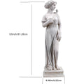 Outdoor Garden Statue, Nymph Sculpture Goddess of Greek Mythology Roman Style Outdoor Patio Yard Lawn Porch Decor, Ivory