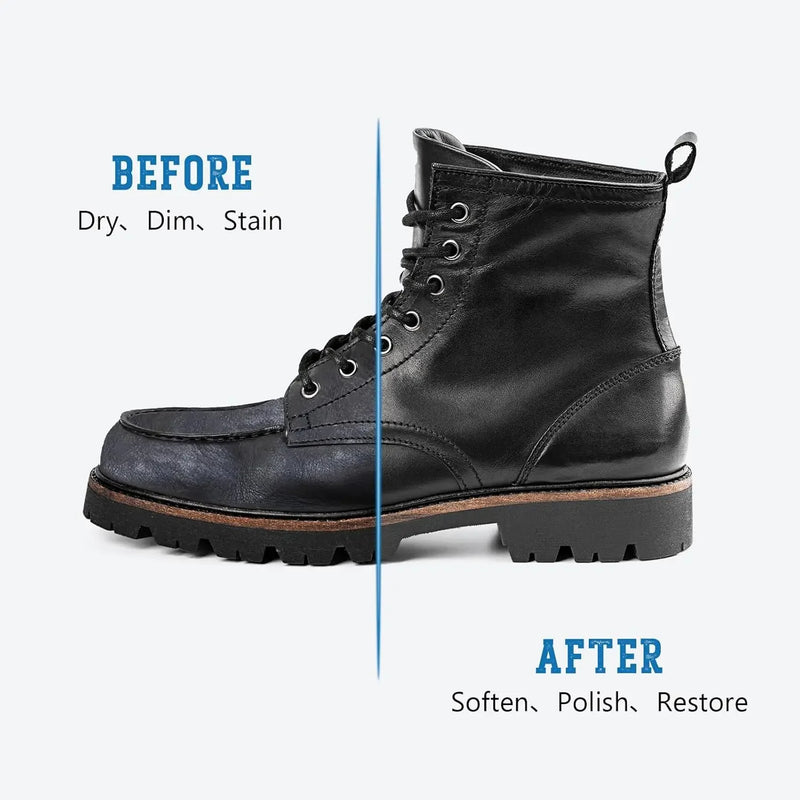 Neutral Leather Shoe Polish Cleaner and Conditioner Cream for Leather Shoes Bags Shine Moisturizing Nourish Anti‑Cracking Care