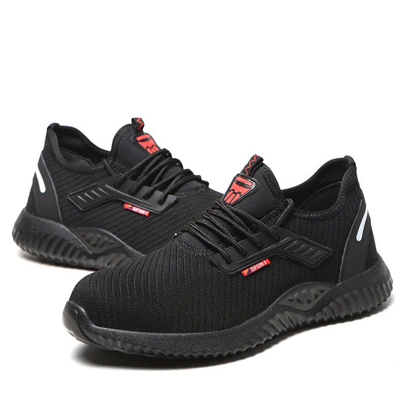 Safety Shoes Work Sneakers Steel Toe Men Women Anti Smash Puncture Proof Work Boots Indestructible Safety Shoes Light Breathable