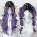 Synthetic Long Curly Wavy Lolita Wig with Bangs Wig Girl Cute Ombre Pink Blonde Black Cosplay Party Halloween Harajuku Wig