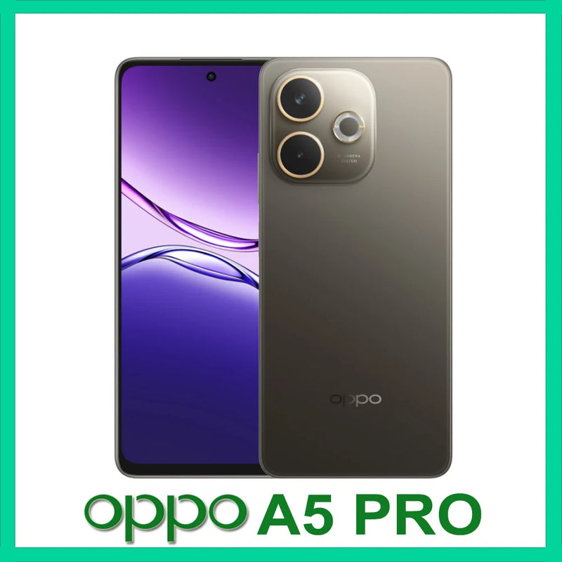 OPPO A5 pro 5G Mobile Phone Super Durable Mid-Range FHD+ 2412x1080 8GB 256GB 4K 30FPS 1080P 60FPS Video Recording