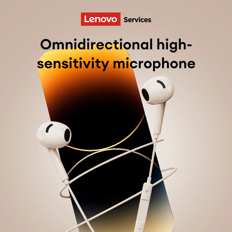 Lenovo YF02 Wired Gaming Headphones 3.5mm/Type-C For Mobile Phones  Computers And More HiFi Sound Music Wired Earphones With Mic