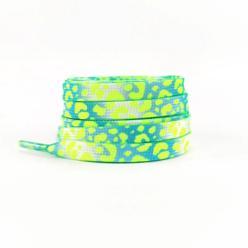Colorful Shoelaces Leopard Print Fashion Flats Shoe Laces For Sneakers Washable Without Fading Shoes Accessories Shoestring