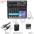 TEYUN A8 A6 A4 6/8 Channel Audio Mixer Professional Portable Mixer Sound Table Board Digital MP3 Computer Input 48v Power Number