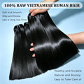16A Vietnamese Hair Straight Bundles Weft Straight Clean Hair Ends 14A 100% Human Hair Bundles Natural Black 26inch 30inch 3 4pcs Bundle Raw Hair Bundles Remy Thick Weave