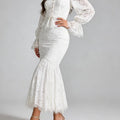 TWOTWINSTYLE Slimming Sheer Spliced Lace Two Piece Sets for Women V Neck Long Sleeves High Waist Irregular Skirt Set Female New