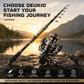 DEUKIO 1.8/2.1m Fishing Rod Reel Combo Portable | SAMAG