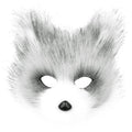 Faux Fur Fox Mask Furry Half Face Animal Cat Mask Halloween Cosplay Party Costume