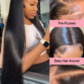 40 42 Inch 13x4 13x6 HD Transparent Bone Straight Lace Front Wigs 250% Brazilian Human Hair Wigs 5x5 Glueless Lace Closure Wigs