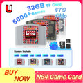 N64 Game Cartridge 5000 In 1 Game Card For Nintendo 64 Console With Free 32GB TF Card Compatibility 64DD/SNES/GB Games Ultiretro