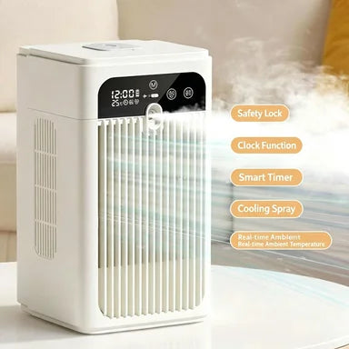 Popular Portable Dorm Cooling Fan with Fine Mist Humidification Desktop Mobile Mini Air Conditioner Energy Saving for Bedroom Of