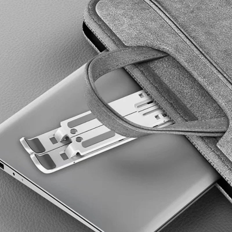 Laptop Stand - Foldable and Adjustable, 10 Height Setting, High Quality Compact Base, Office Desk, etc