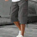 Men's 3/4-Length Cargo Shorts - Woven Twill Fabric | SAMAG