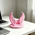 3D Printed Angel Wings Phone Holder, Stable Desktop Stand for All Smartphones, Unique Ornament