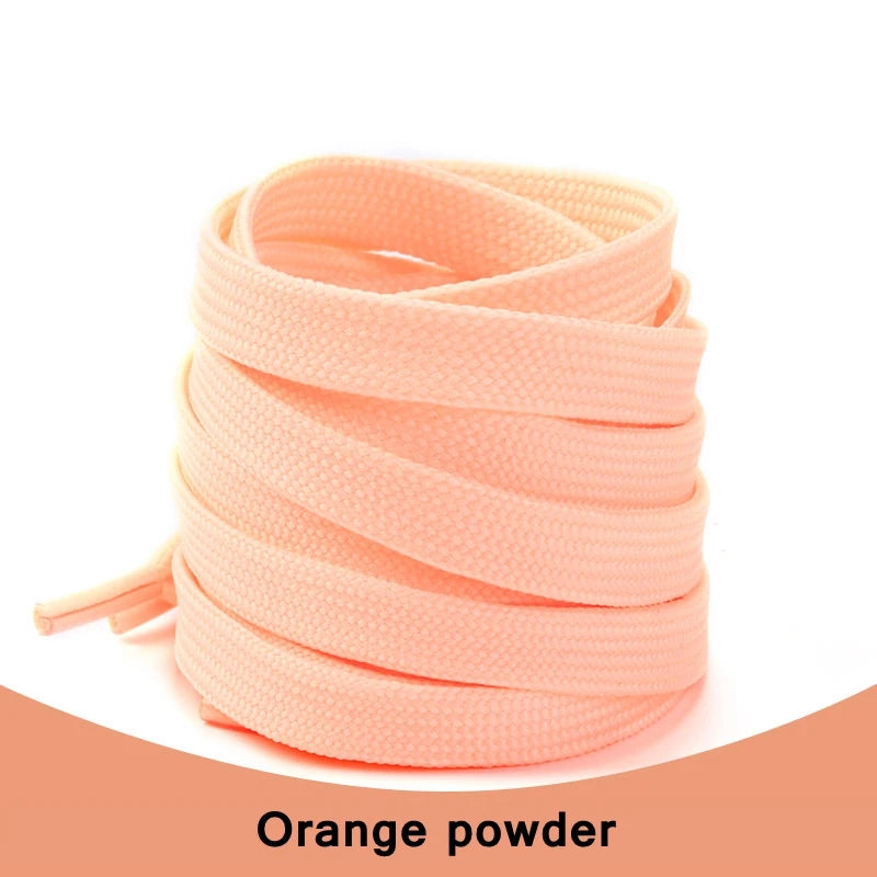 Classic Solid Color Laces 0.8cm Wide Flat Shoes Sneakers shoelaces Shoe Accessories 100/120/140cm shoelace 1Pair