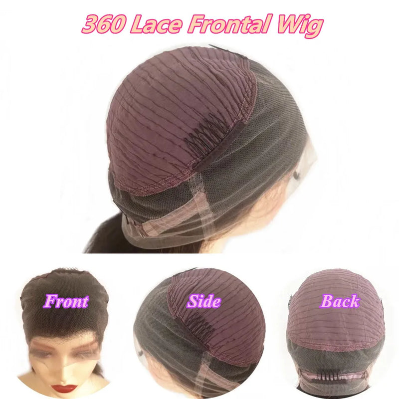Highlight Water Wave Lace Frontal Wigs Human Hair 13x6/360 Lace Front Wig Blonde Highlights Colored 4/27 Silk Top Lace Front Wig
