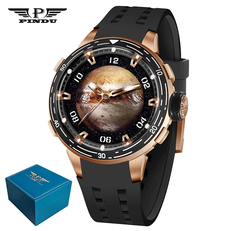 PINDU Design Original New Brand Wristwatches Miyota 8215 Planet Theme Series Mechanical Watch Men's - Visuel 11 | SAMAG
