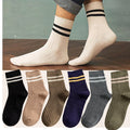 Pairs Men's New Striped Casual Breathable Socks Harajuku | SAMAG