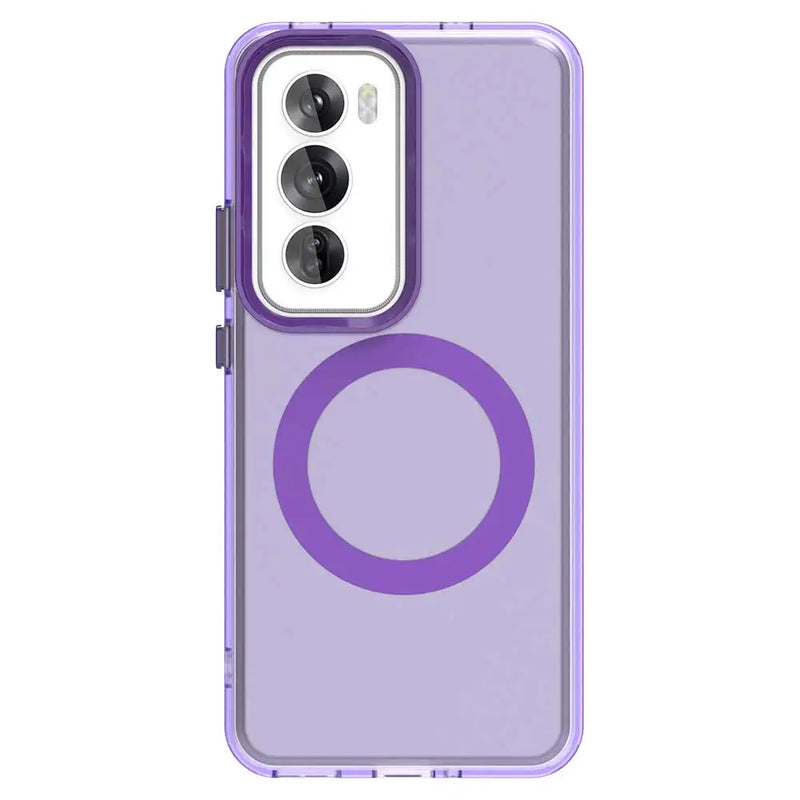 Magnetic For Magsafe Wireless Charge Cases For OPPO Reno 12 Pro Reno12 Reno12Pro 5G Shockproof Candy Color Bumper Cover
