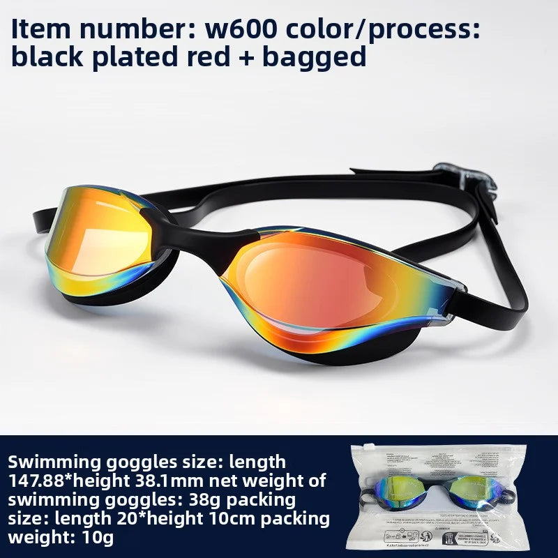 Mirrored Anti Fog Racing Swim Goggles UV Protection | SAMAG