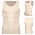 Striped Compression Belt Shaper Vest Men's Tummy Control Sleeveless Top Slim Fit Slimming Elastic Sports Bottoming Underwear New