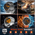 MEVADEN 1.85 inch Steel Smart Watch Men Bluetooth Call Smartwatch Sports Flashlight 1000mAh Health Monitor Watch for Male MD60