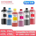 500ML 312XL 314XL 378XL 478XL 01U Refill Dye Ink for Epson Expression Photo XP-15000 XP-15010 XP-15080 XP8500 8600 8700 Printer