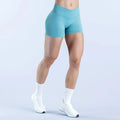 Vision Shorts 4.5'' Crossover Waist Seamless Yoga Shorts Hip Lifting Women Workout Gym Shorts Fitness Scrunch Bum Sports Shorts