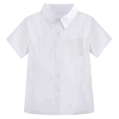 Casual Classic White Shirt Basic Simple Loose Fit Preppy | SAMAG