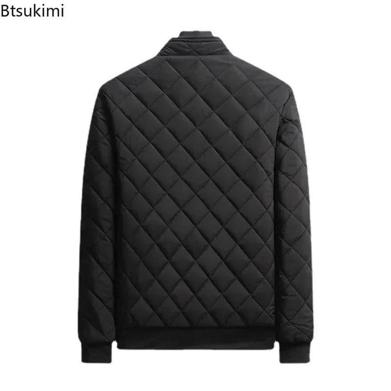 Autumn Winter Men's Clothing Fashion Stand Collar Thickened Warm Parkas Fleece Lining Outdoor Windbreaker Casual Jackets for Men