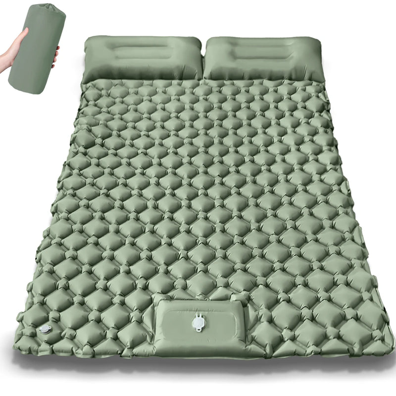 ! Upgrade! Double Air Mattress Camping Blow Up Bed | SAMAG